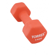 ГАНТЕЛЬ TORRES  4 КГ КРАСНЫЙ