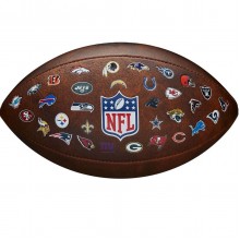 Мяч для американского футбола Wilson Nfl Team Logo, коричневый